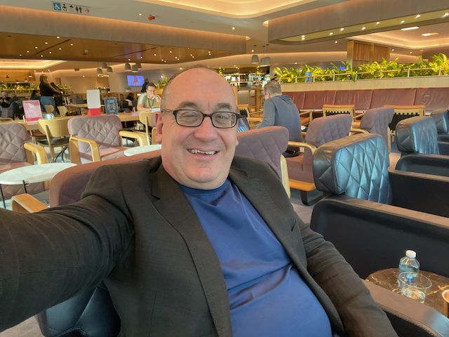Selfie from the Brisbane Qantas lounge